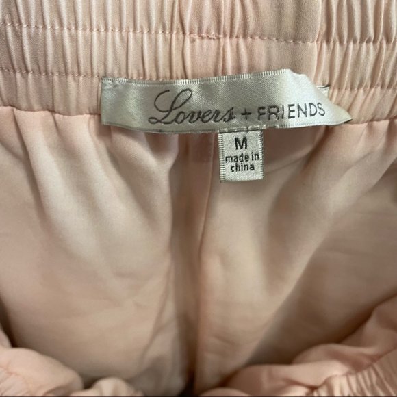 Lovers + Friends Vegan Croc Leather Soccer Shorts Pink Elastic Waist - Picture 9 of 10